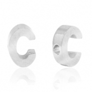 Perlen aus Stainless Steel - Rostfreiem Stahl Buchstaben C Silber