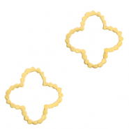 Anhänger aus Stainless Steel - Rostfreiem Stahl Zwischenstück Flower Gold