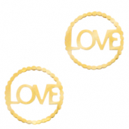 Anhänger aus Stainless Steel - Rostfreiem Stahl Zwischenstück "LOVE" Gold
