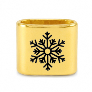 Schieber Metall DQ Snowflake Mix & Match Gold (Nickelfrei)