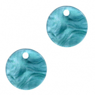Anh&auml;nger aus Resin rund 12mm Blue atoll