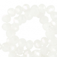 Facetten Top Glas Perlen 4x3mm Rondellen Crystal-pearl shine coating