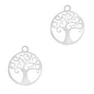 Anhänger aus Stainless Steel - Rostfreiem Stahl Baum des Lebens Silber