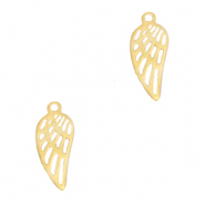 Anhänger aus Stainless Steel - Rostfreiem Stahl Engelflügel Gold