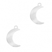 Anhänger aus Stainless Steel - Rostfreiem Stahl Mond Silber