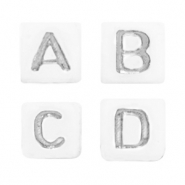 Acryl Buchstaben Mix Weiss-silber