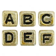Acryl Buchstaben Mix Gold-black
