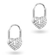 Zirconia Ohrringe Heart Silver