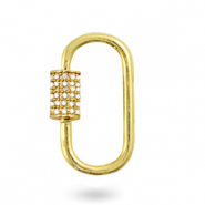 Zirconia Oval Verschluss Gold