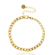 Stainless Steel - Rostfrei Stahl Gliederarmband Gold