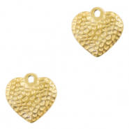 Anhänger aus Stainless Steel - Rostfreiem Stahl Herz Gold