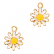 Anh&auml;nger Metall Basic Quality Flower Gold-white