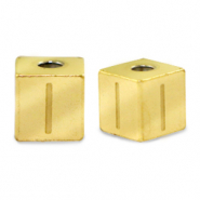 Perlen aus Stainless Steel - Rostfreiem Stahl Buchstaben I Gold