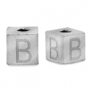 Perlen aus Stainless Steel - Rostfreiem Stahl Buchstaben B Silber