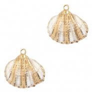 Anh&auml;nger Muschel Special Mantel Off white-gold