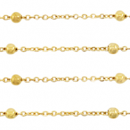 Zubehör aus Stainless Steel - Rostfreiem Stahl Gliederkette Kugel Gold