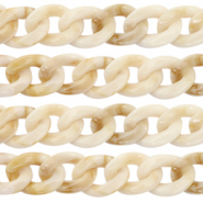 Acryl-Glieder 22mm Beige