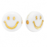 Acryl Buchstaben Smiley White-gold