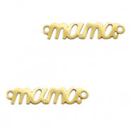 Anhänger aus Stainless Steel - Rostfreiem Stahl Zwischenstück "Mama" Gold