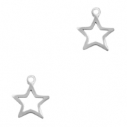 Anhänger aus Stainless Steel - Rostfreiem Stahl Star Silber