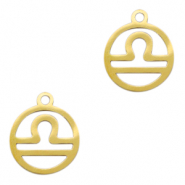 Anhänger aus Stainless Steel - Rostfreiem Stahl Sternzeichen Waage Gold