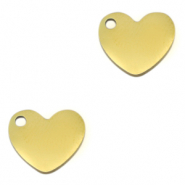 Anhänger aus Stainless Steel - Rostfreiem Stahl Heart Gold