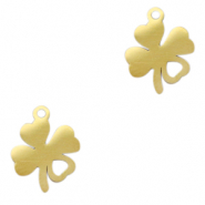 Anhänger aus Stainless Steel - Rostfreiem Stahl Clover Gold