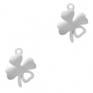 Anhänger aus Stainless Steel - Rostfreiem Stahl Clover Silber