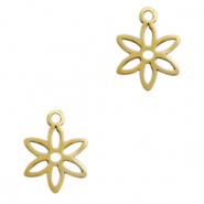 Anhänger aus Stainless Steel - Rostfreiem Stahl Flower Gold
