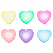 Perlen Polymer Heart Multicolour-white