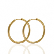 Stainless Steel - Rostfrei Stahl Ohrringe Creolen 22mm Gold