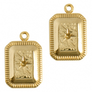 Anhänger aus Stainless Steel - Rostfreiem Stahl Star Gold