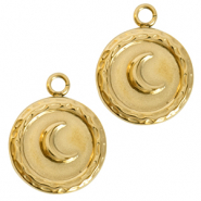 Anhänger aus Stainless Steel - Rostfreiem Stahl Moon Gold
