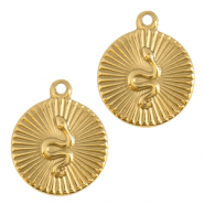 Anhänger aus Stainless Steel - Rostfreiem Stahl Snake Gold