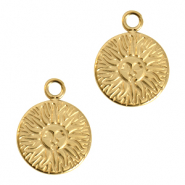 Anhänger aus Stainless Steel - Rostfreiem Stahl Sun Gold
