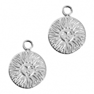 Anhänger aus Stainless Steel - Rostfreiem Stahl Sun Silber