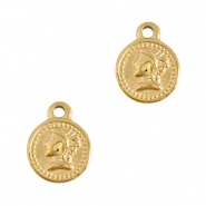 Anhänger aus Stainless Steel - Rostfreiem Stahl Coin Gold