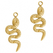 Anhänger aus Stainless Steel - Rostfreiem Stahl Snake Gold