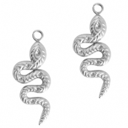 Anhänger aus Stainless Steel - Rostfreiem Stahl Snake Silber