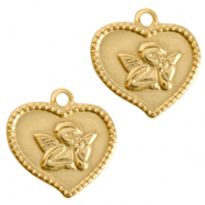 Anhänger aus Stainless Steel - Rostfreiem Stahl Heart Gold