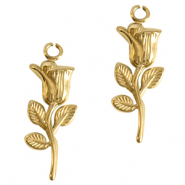 Anhänger aus Stainless Steel - Rostfreiem Stahl Tulip Gold