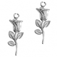 Anhänger aus Stainless Steel - Rostfreiem Stahl Tulip Silber