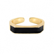 Trend Ringe Enamel Black-gold