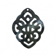 Anhänger aus Resin Barock Rhombus Black