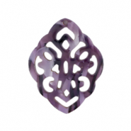 Anhänger aus Resin Barock Rhombus Purple