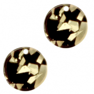 Anhänger aus Resin 12mm rund Champagne-black