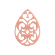 Anhänger aus Resin Barock Tropfen Vintage pink