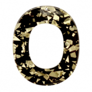Anhänger aus Resin Oval Champagne-black