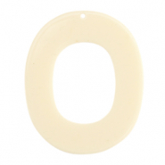Anhänger aus Resin Oval Off white