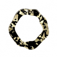Anhänger aus Resin asymmetrisch Champagne-black
